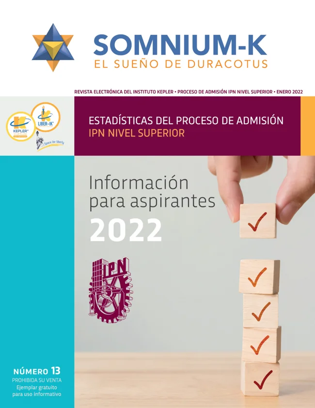 Portada de Somnium-K número 13: IPN Superior · Estadísticas 2021