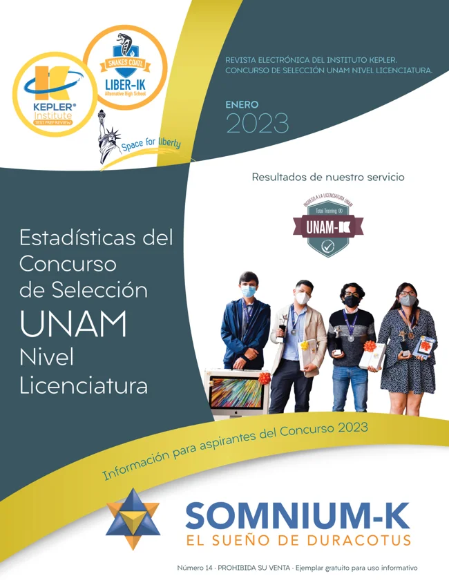 Portada de Somnium-K número 14: UNAM Licenciatura · Estadísticas 2022